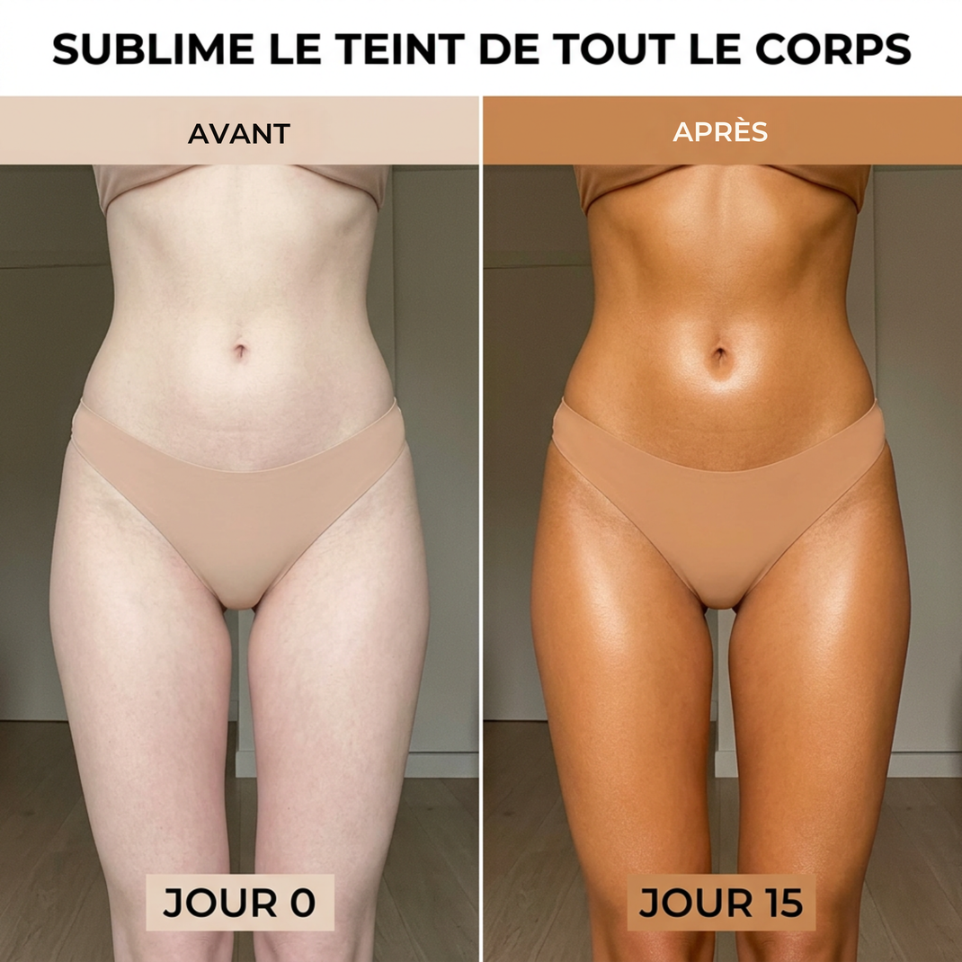 Sublime le teint de tout le corps — avant / après